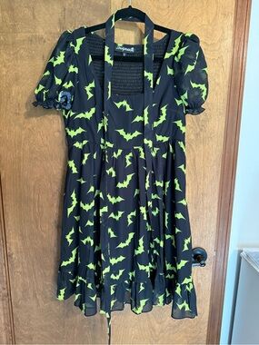 Sourpuss Black Top with Neon Green Accent
